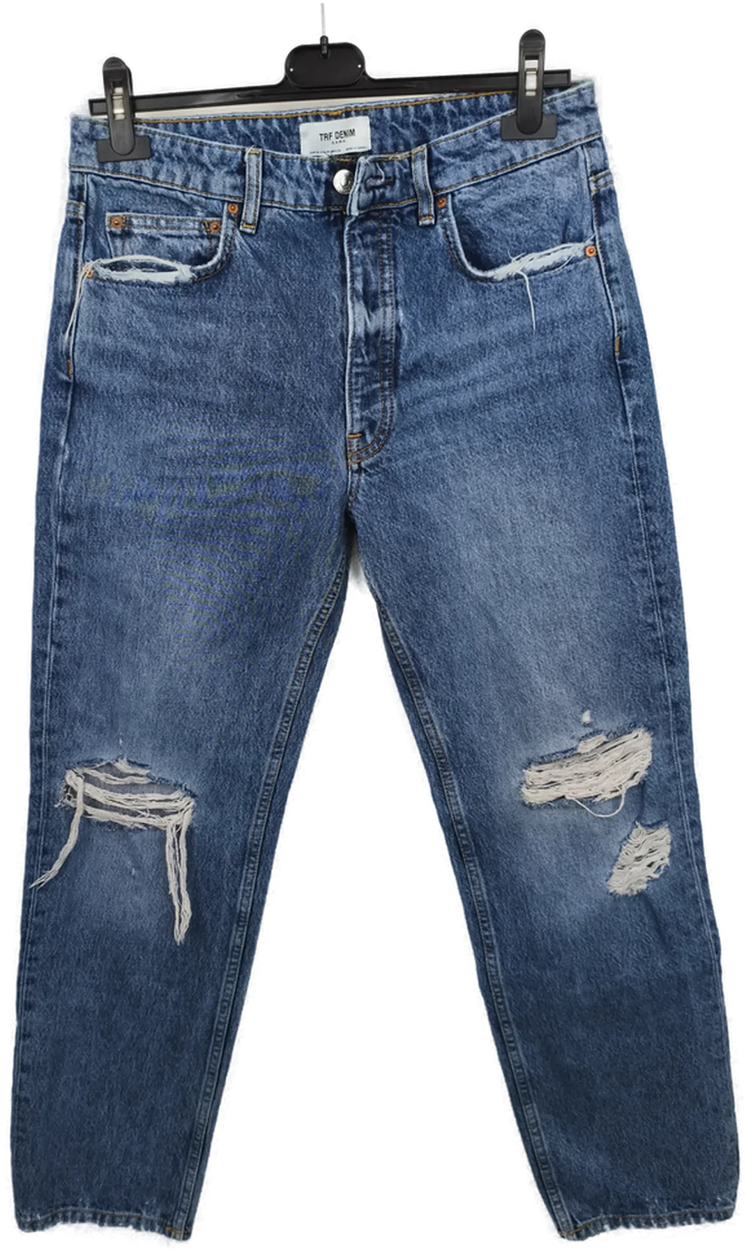Zara, Barrel Damenjeans, Gr, 38 – Bild 1