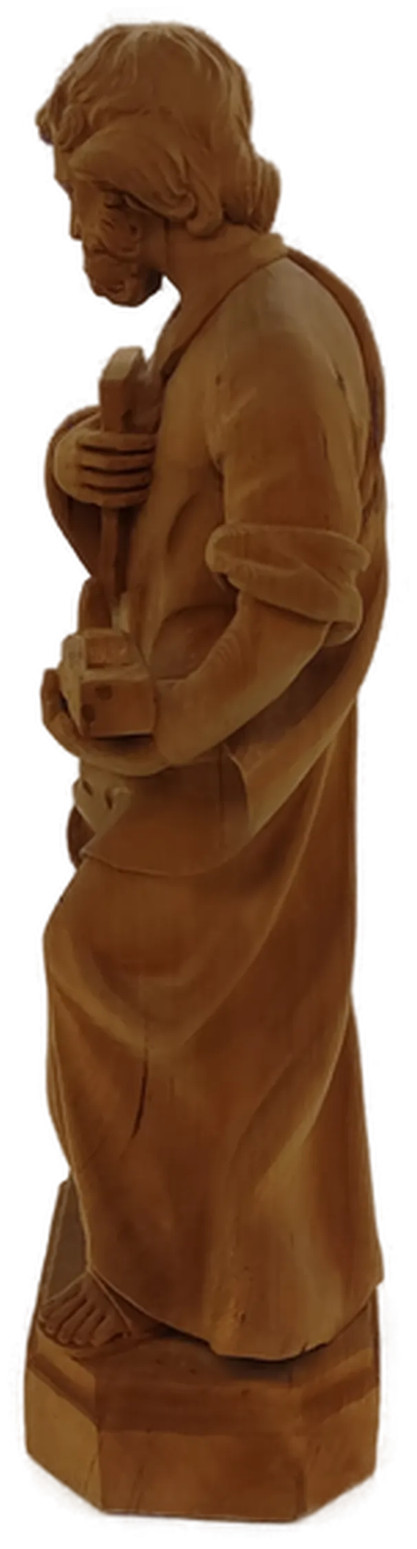 Heiligenfigur Hl. Josef als Handwerker aus Holz – Bild 4