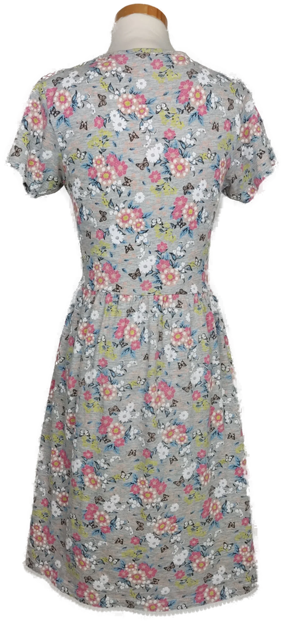 YFK Kinderkleid grau/rosa/weiß geblümt - 170/176 – Bild 2