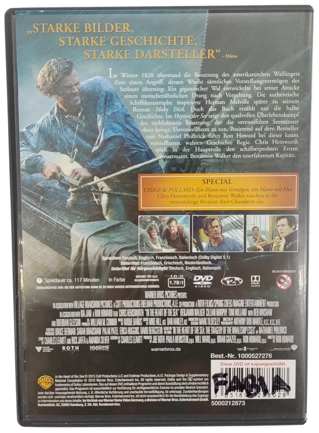 DVD "Im Herzen der See" mit Chris Hemsworth und Benjamin Walker – Bild 2