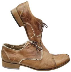 Vintage-Halbschuhe Leder Braun Gr.42 | Authentischer Retro-Charme Made in Italy - Bild 2