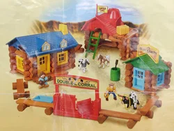 Hasbro Original LINCOLN LOGS Double-L Corral inkl. Anleitung  – Vorschau 5