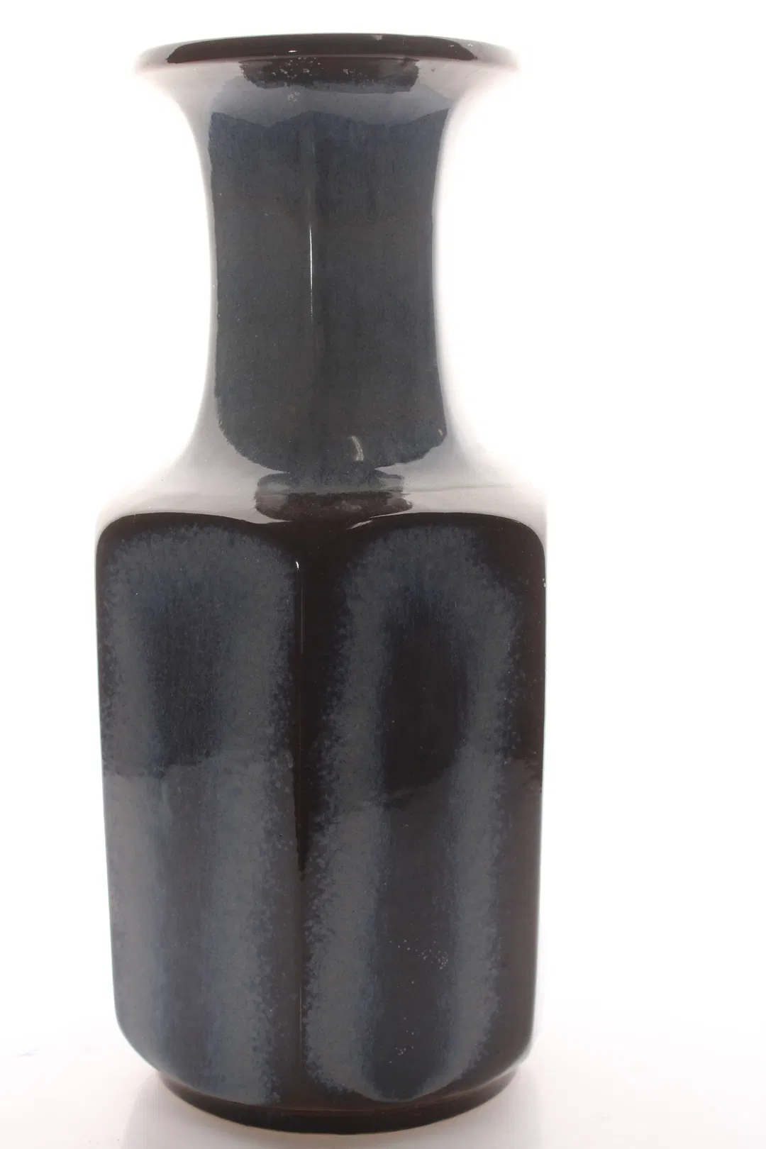 Scheurich Keramik Vase 297-38 – West Germany – 38 cm – Blau-Braune Verlaufsglasur - Bild 4