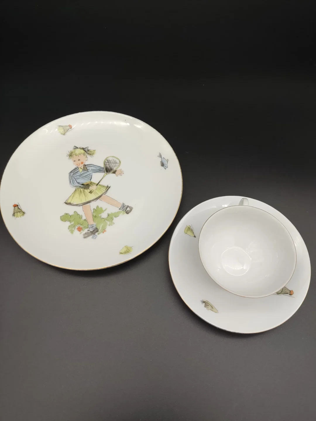 Winterling - Vintage Moccatasse & 4x Dessert-Teller – Bild 3