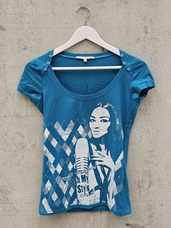 TALLY WEIJL Damen T-Shirt, blau - Gr. L