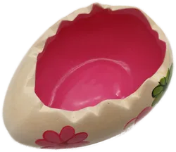 Bunte, bemalte Eierschale - Keramik / 9cm hoch - Bild 1