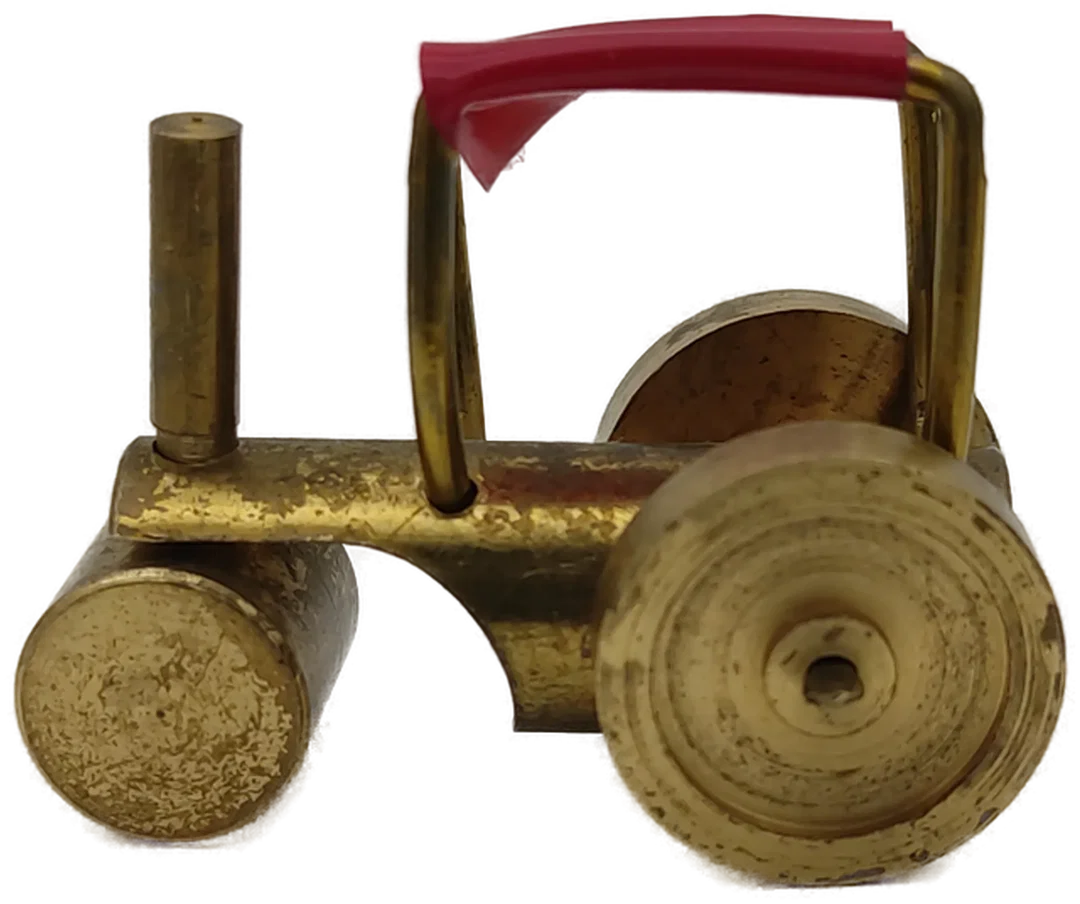 Miniatur Messing Straßenwalze | Sammlerstück mit Patina – Bild 3