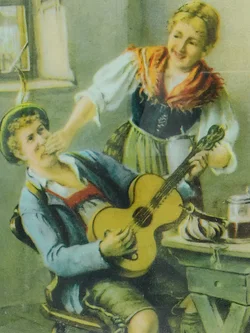 Altes Bild Landhausstil Holzrahmen Mit Patina | Leporello - Bild 3