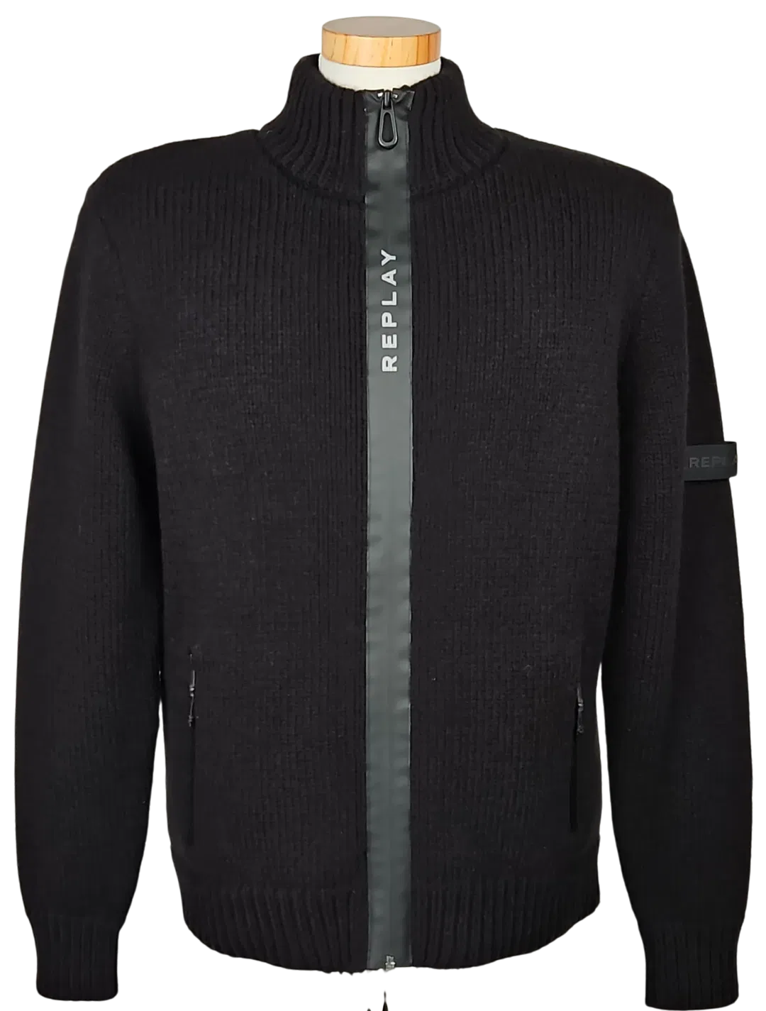 REPLAY Herren Wolljacke, schwarz - Gr. L  - Bild 1