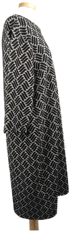  Cartoon Damen Midikleid scharz-weiss-gemustert - XXL/44 - Bild 3