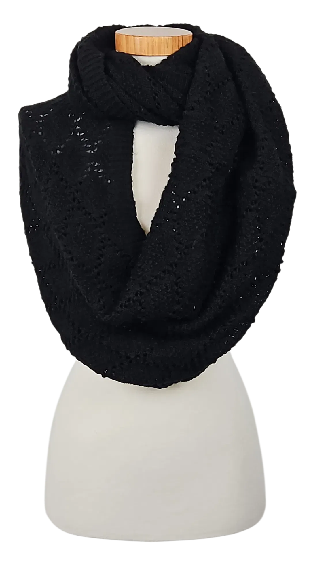 Strick Loop / Schal, schwarz - Bild 4