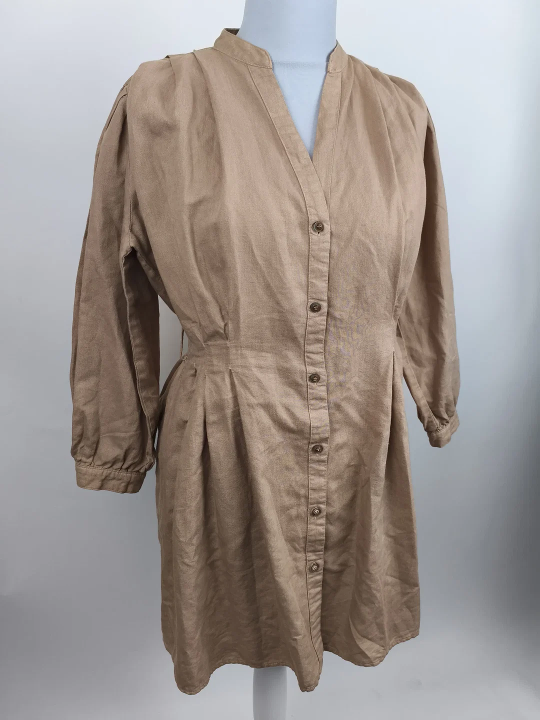 Zara, Hemdblusenkleid, Leinen, Gr. S - Bild 1