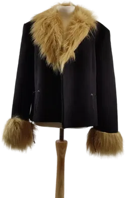 Damen Jacke mit Kunstpelz  - Bild 1