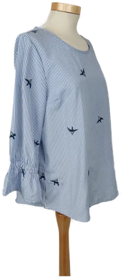 Dressin Damen Hemd Bluse blau weiss - S-M/36-38 - Bild 3