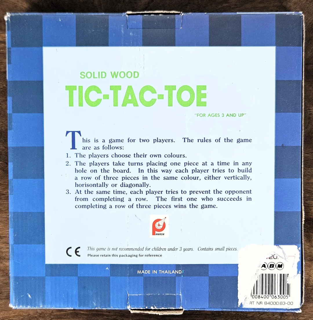 TIC - TAC - TOE - Gesellschaftsspiel - PINTOY – Bild 3