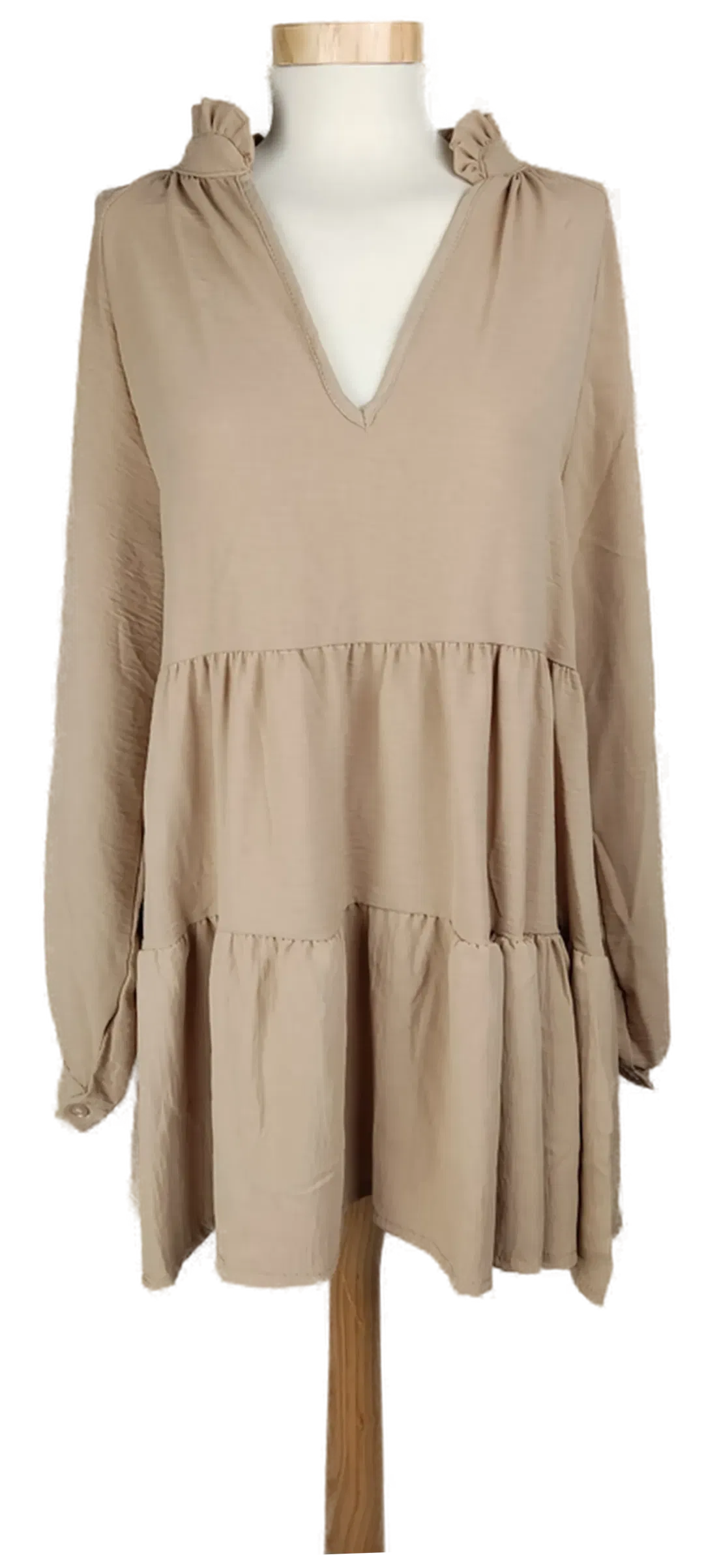 New Collection Damen Minikleid beige - S/M/38 - Bild 4