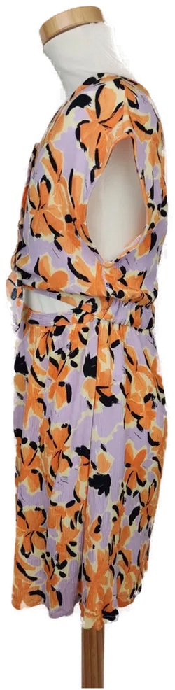 Name It Kinder Kleid flieder/orange geblümt, bauchfrei - 128 - Bild 3