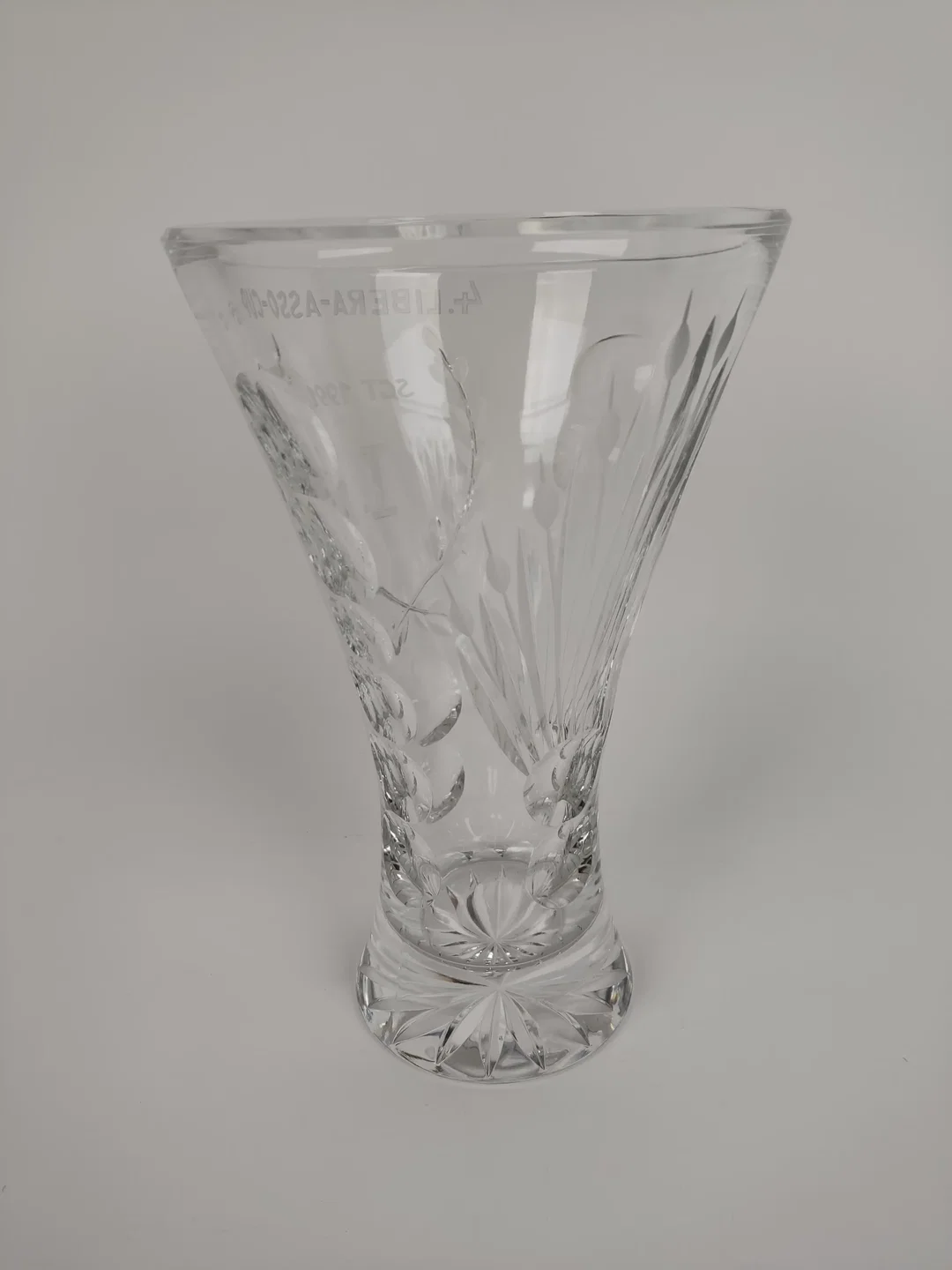 Große Glasvase, geschliffen – Bild 9