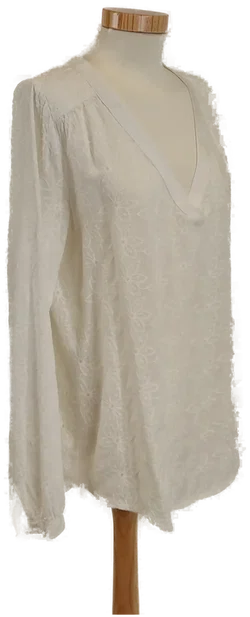 L.O.G.G. Damen Langarmbluse, Gr. 36, Allover floral bestickt - Bild 2