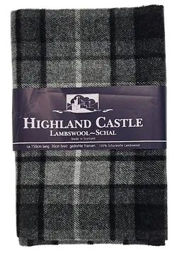 Highland Castle Lammwoll-Schal Herren, grau/kariert - Bild 6