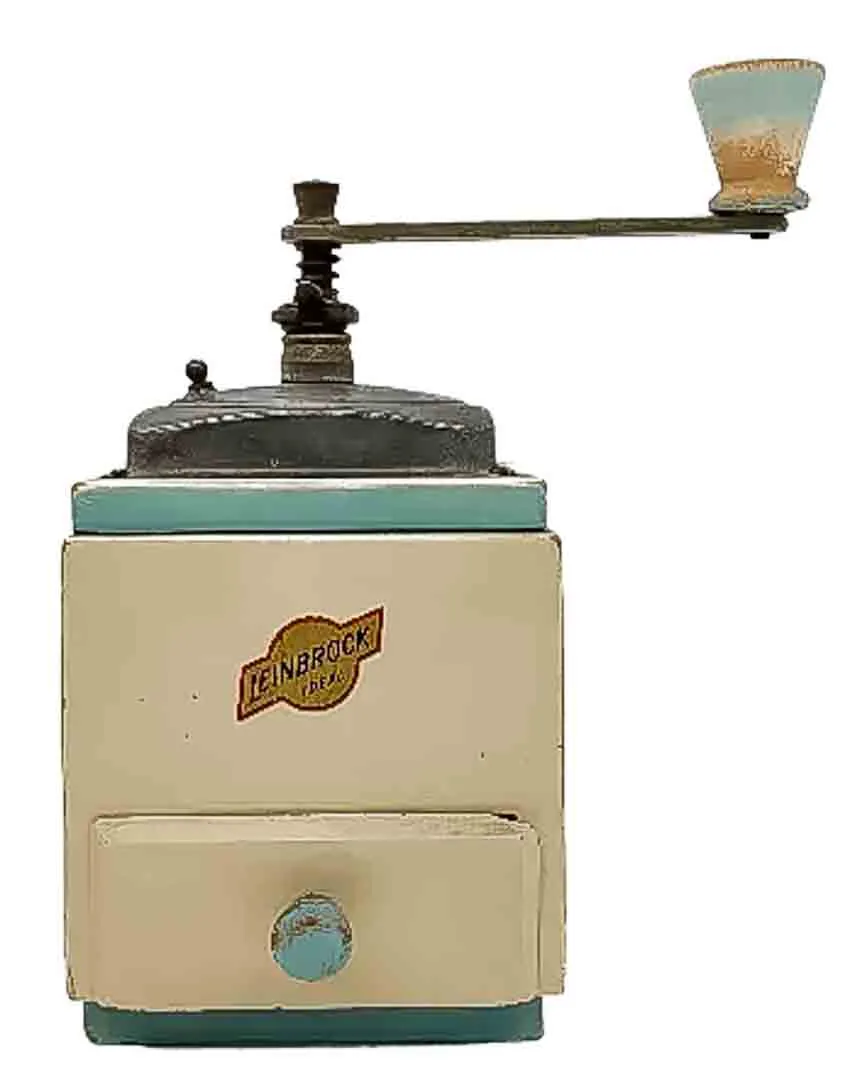 Leinbrock Ideal Vintage Kaffeemühle in Beige/Hellblau - Bild 1