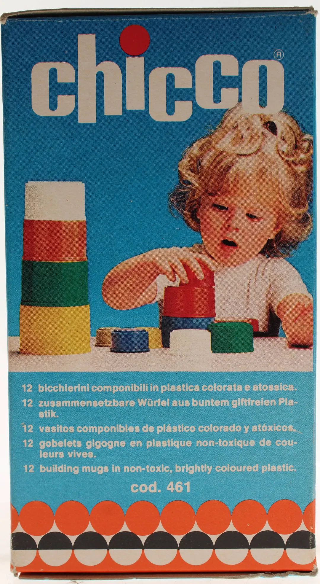 Chicco Piramide Millecolori – Stapelbecher-Pyramide, 12-teilig, Made in Italy - Bild 1