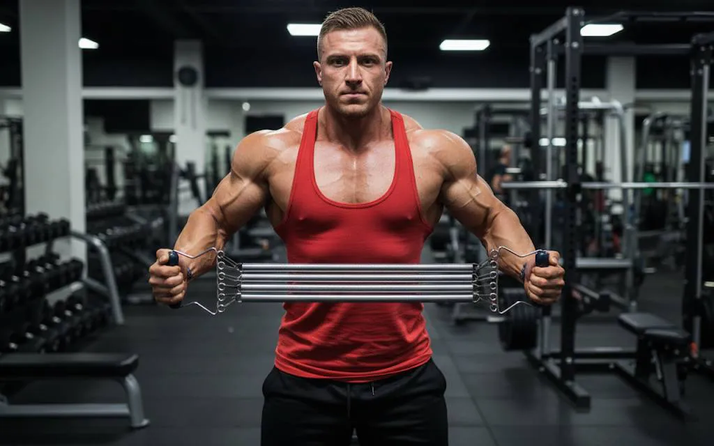 Vintage Fitness Expander mit 5 Stahlfedern – Trainingsgerät mit Handgriffen – Bild 3
