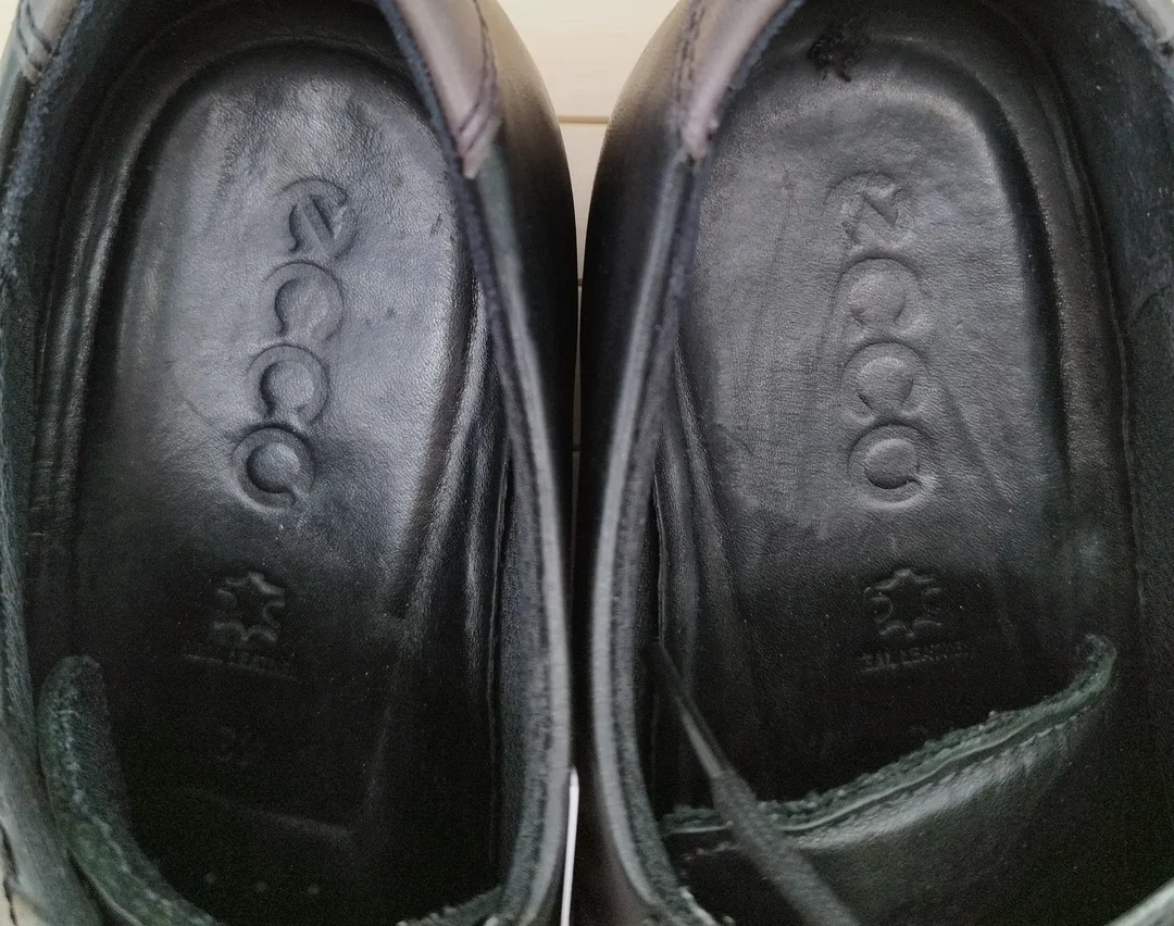Ecco Herren Halbschuhe Leder Gr. 43 - neu besohlt  – Bild 5
