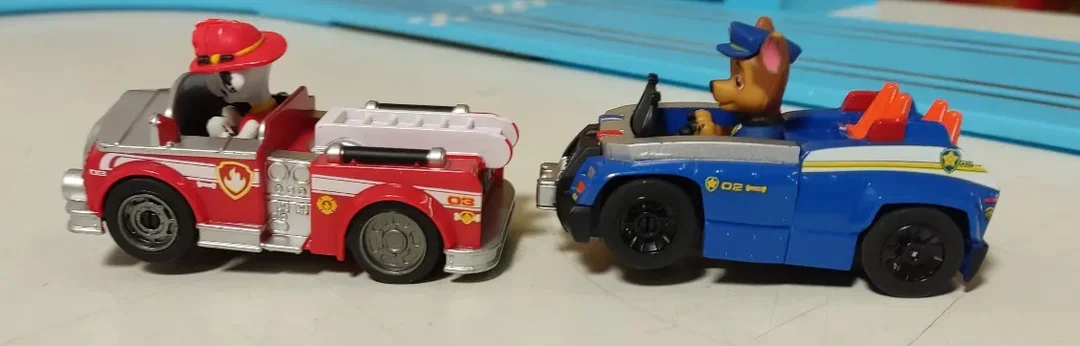 Carrera 1 First Rennbahn Paw Patrol Hellblau + 4 Kurven Elemente – Bild 8