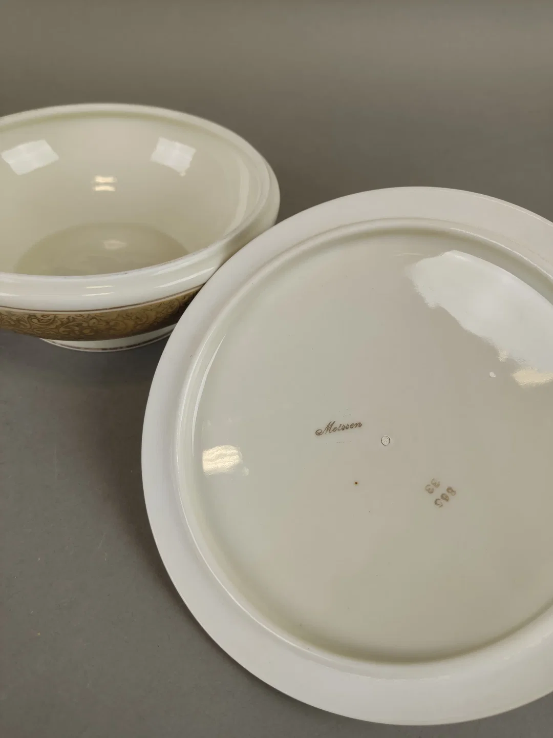 Meissen Porzellandose mit Deckel / Alka-Kunst Bavaria – Bild 4