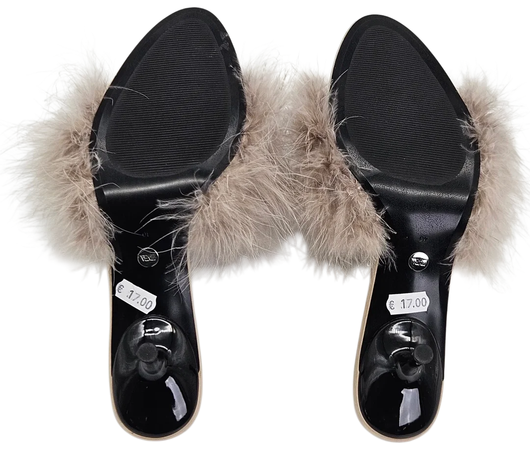 ZARA Damen Pantoletten, beige - Gr. 40 – Bild 7