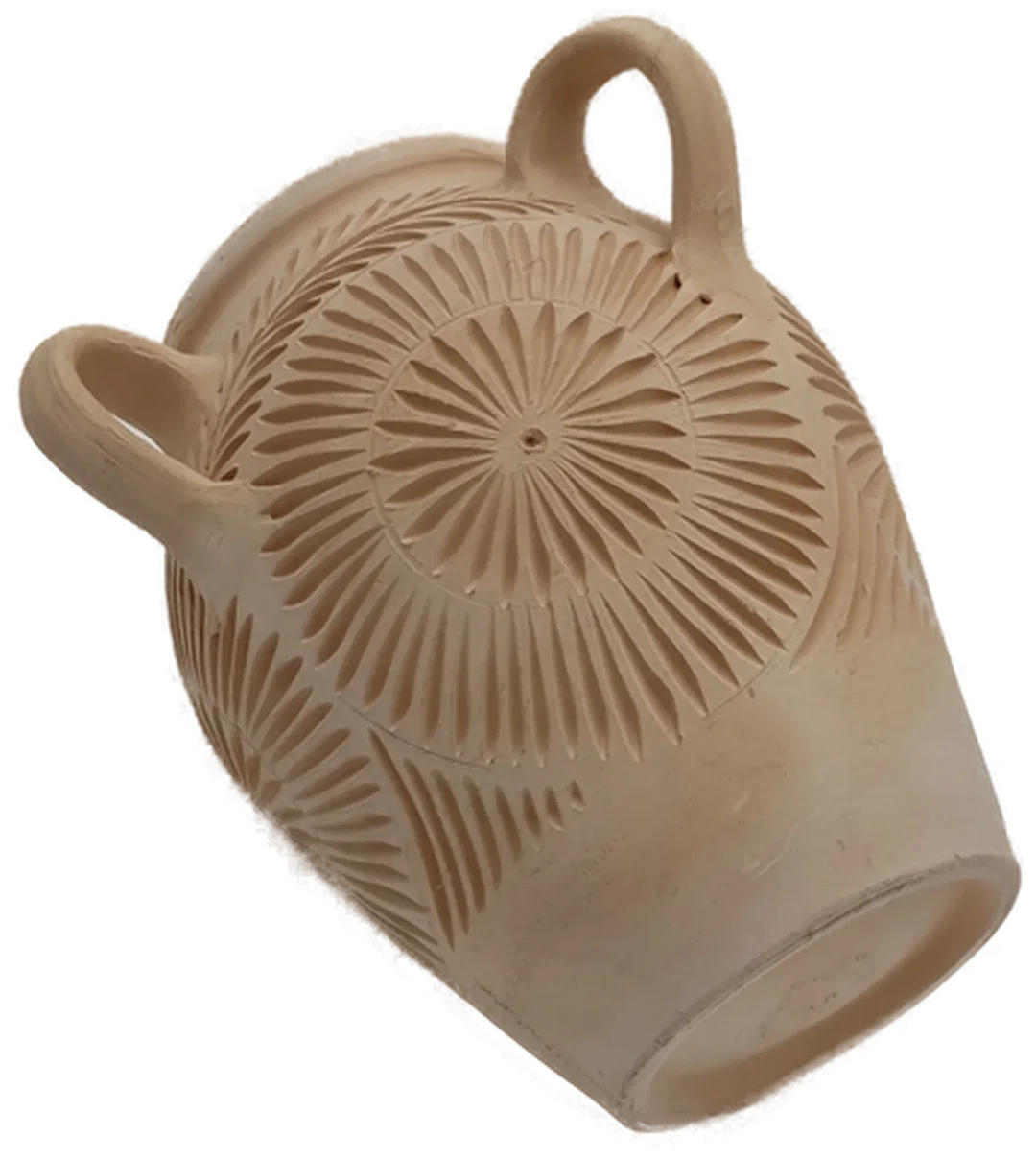 Terrakotta Vase unlasiert Creme | Wie Neu - Bild 1