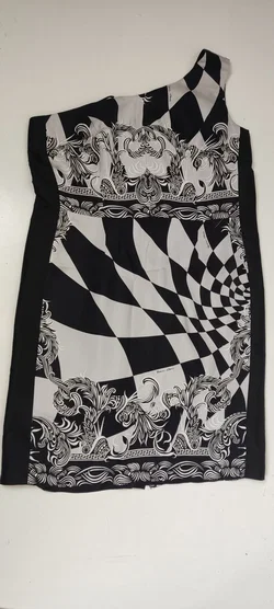 Versace Midikleid Asymmetrisch Seide One-Shoulder | Party-Ikone - Bild 5