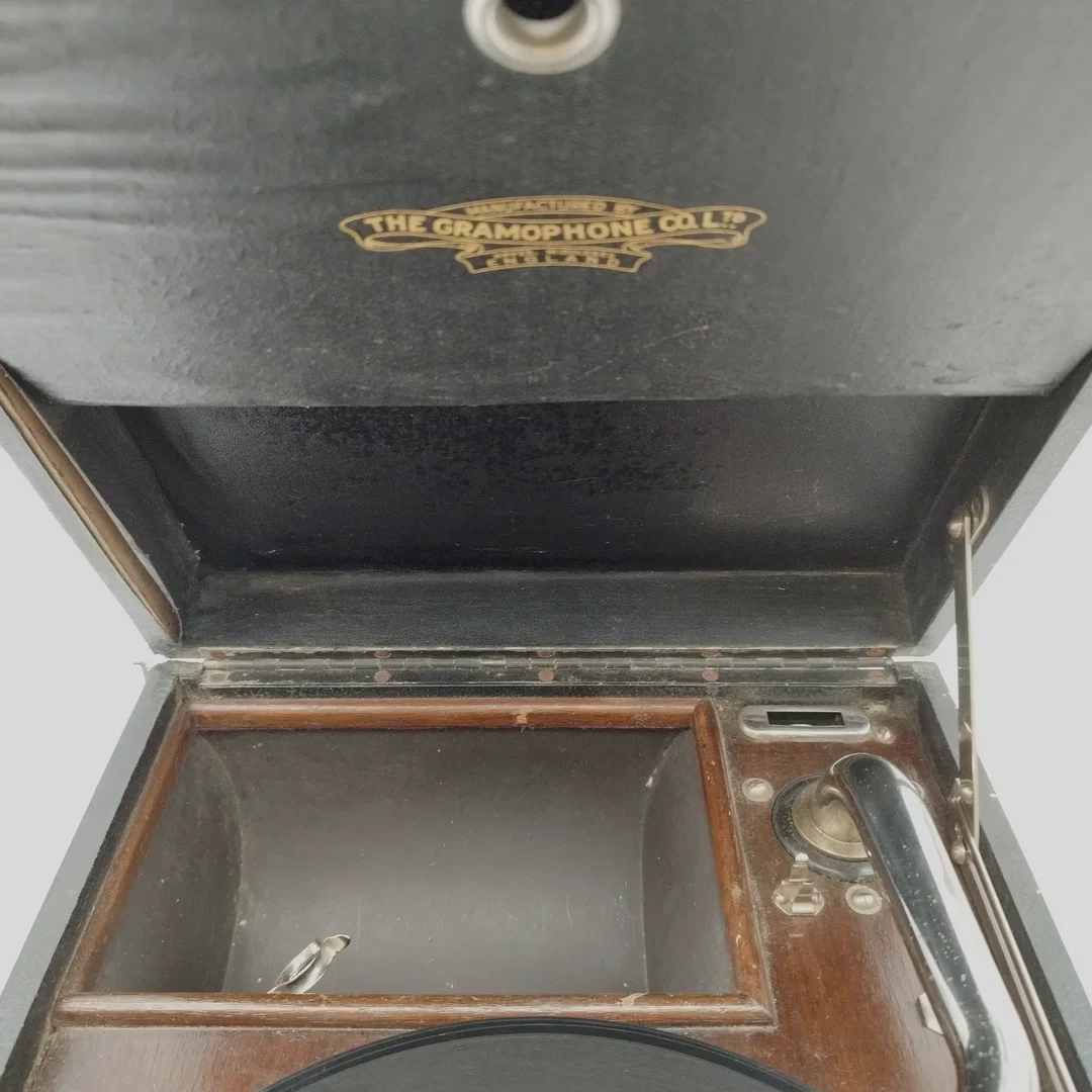 Koffergrammophon, The Gramophone Co. Ltd, inkl. 14 Schellacks Deko-Rarität | Unikat Mit Geschichte – Bild 5