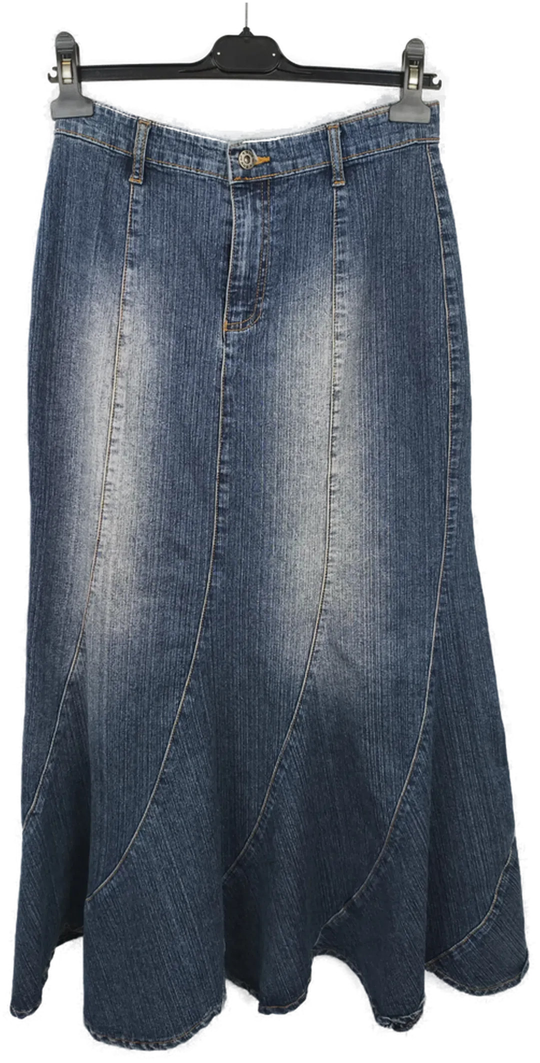 langer Jeansrock, Gr. 34, Westernlook - Bild 1