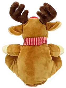 Weihnachtliches Plüsch-Rentier das Wörter wiederholt  - Bild 3