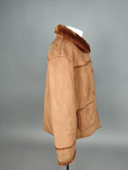 Damen Kunstfell-Jacke braun - XXL / 44 - Bild 2