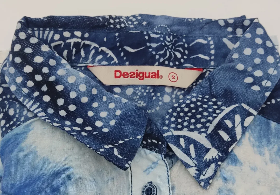 Desigual Damenbluse, blau-weiß - Gr. S – Bild 4
