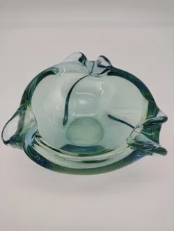 Mid-Century Glasschale grün-blau - Bild 2