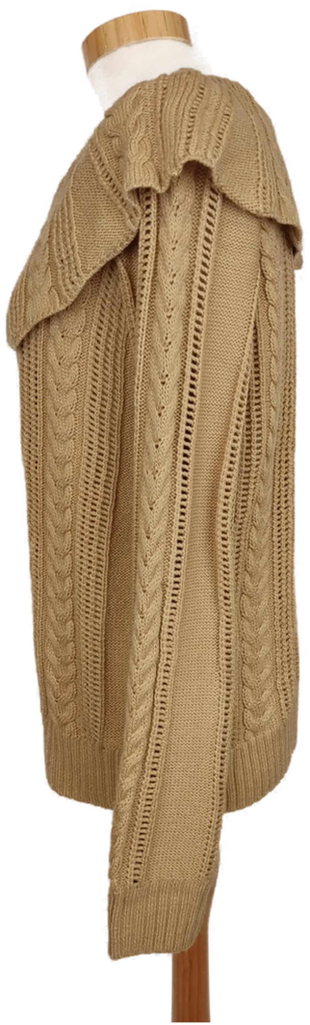 Vero Moda Damen Strickpullover mit Rüschen, hellbraun - S/36 – Bild 3