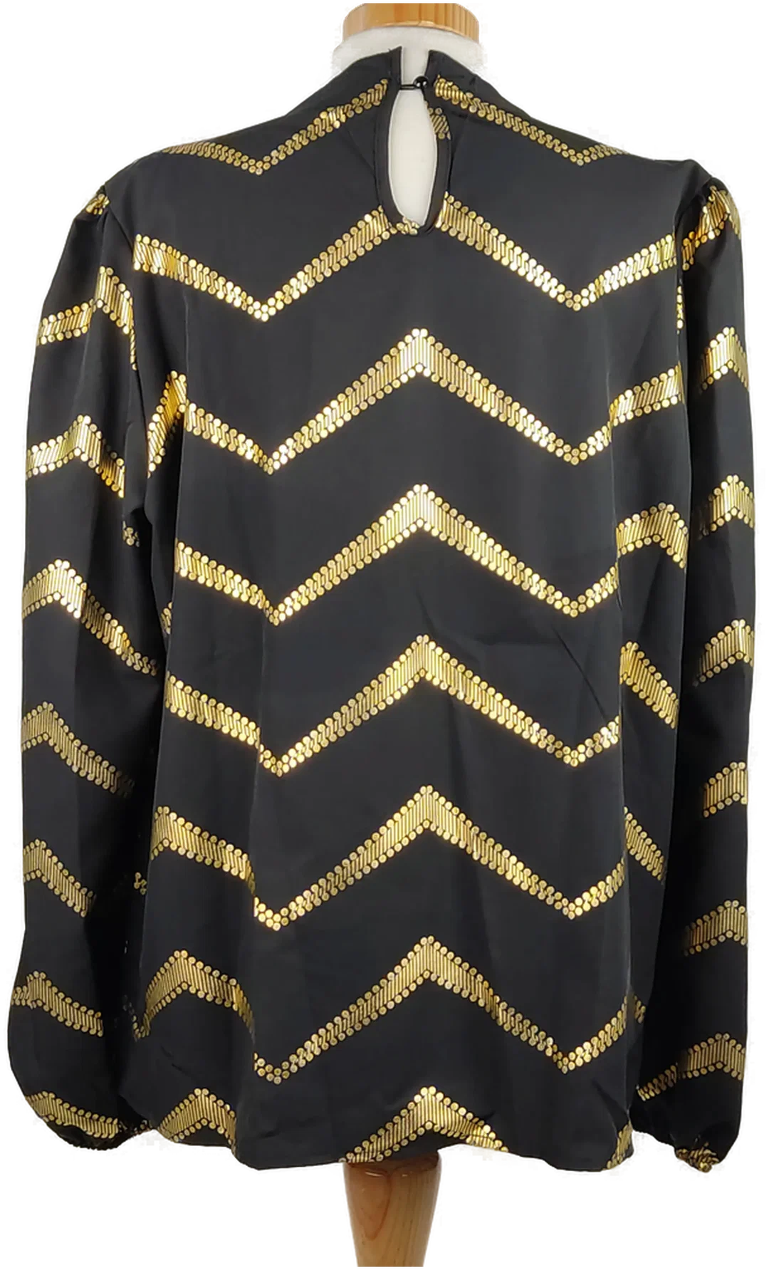 Damenbluse schwarz-gold - XL/42 – Bild 3