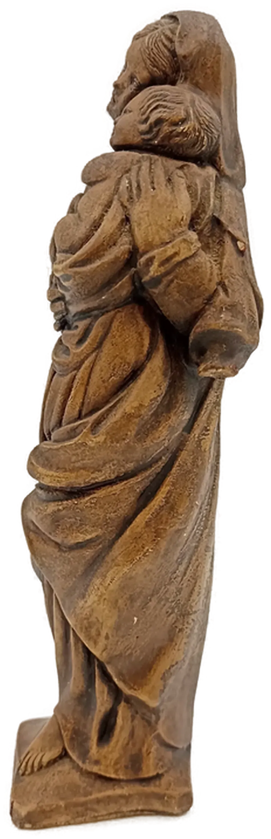 Moderne Madonna mit Kind – Elegante Skulptur in edler Holzoptik – Bild 3