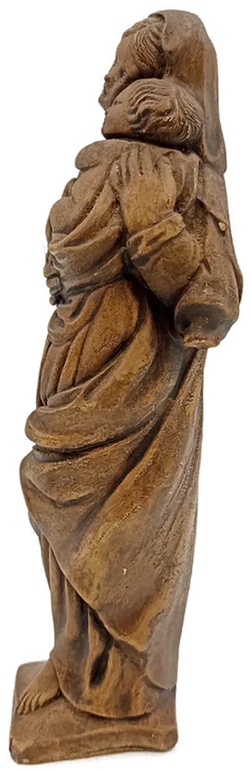 Moderne Madonna mit Kind – Elegante Skulptur in edler Holzoptik – Vorschau 3