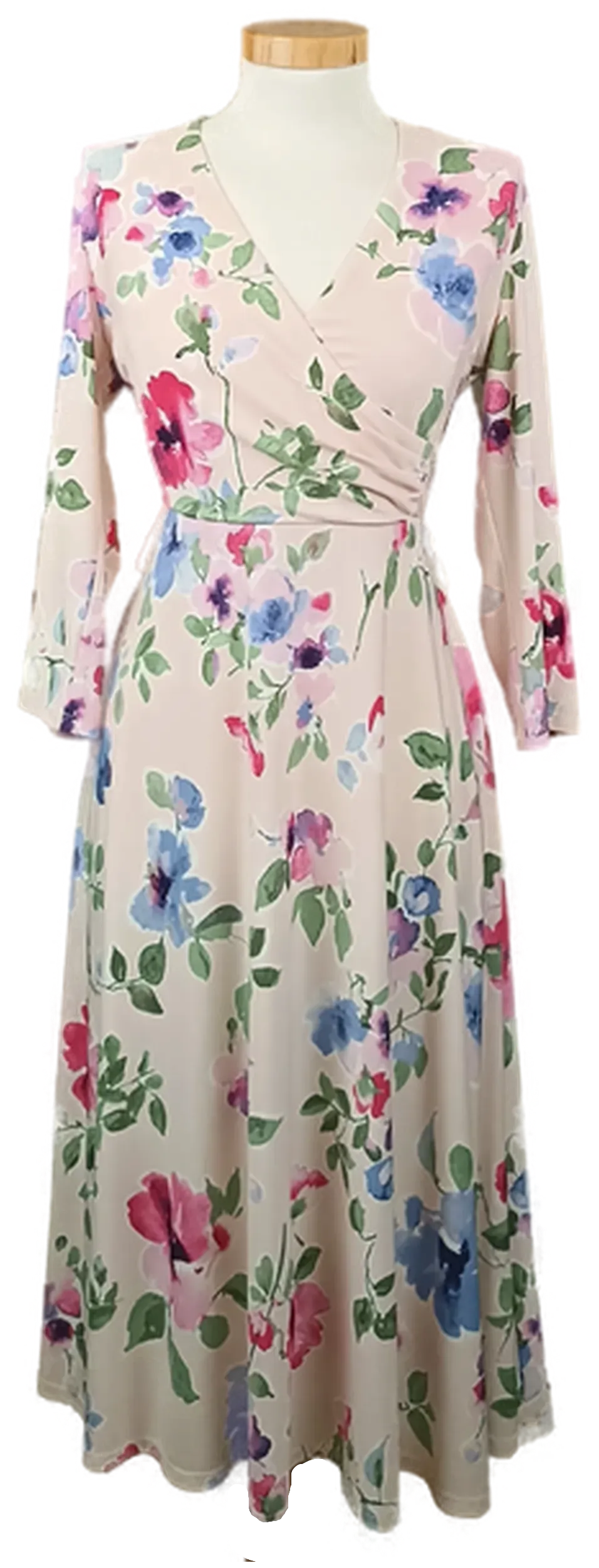 Lauren Ralph Lauren Damen Midikleid hellpink geblümt Gr. 170/96A  - Bild 4