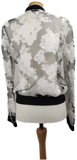 Lucy Paris Damen Bomberjacke transparent mit weissen Blumen - S/36 - Bild 2