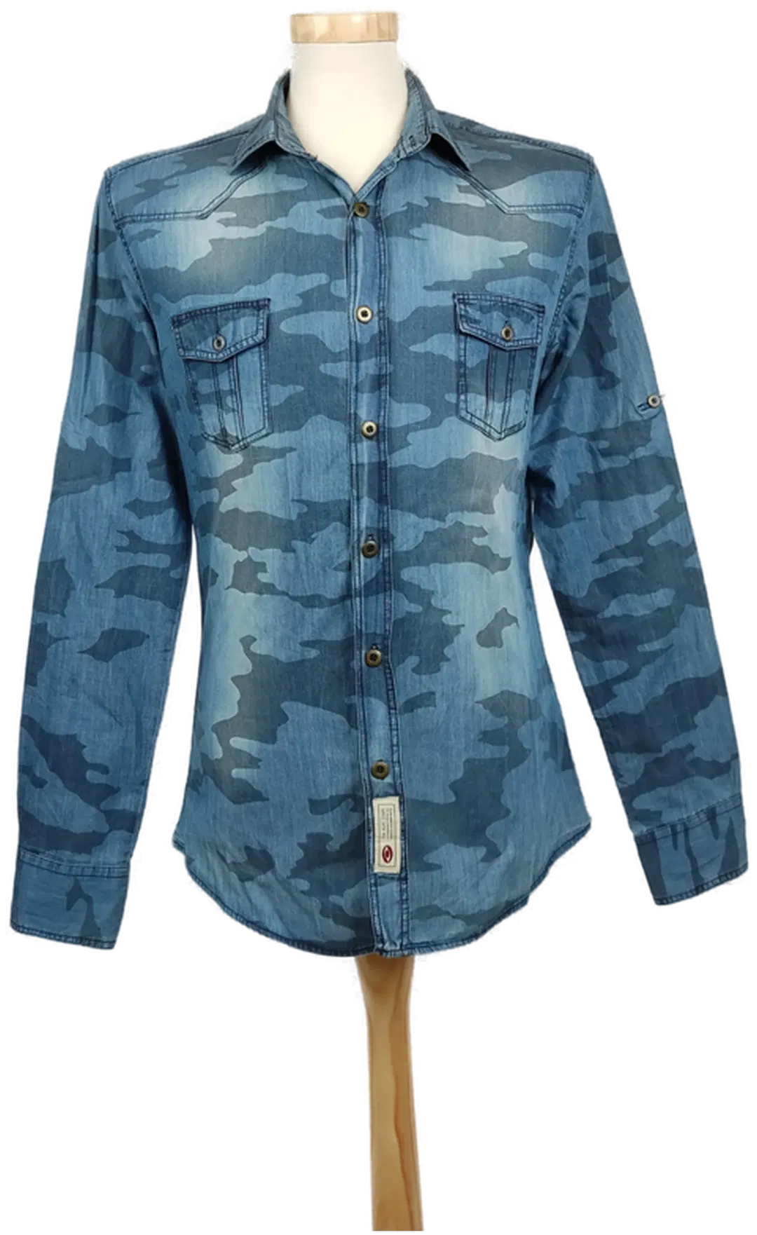 Open Jeans Herren Hemd blau Gr.S - Bild 4