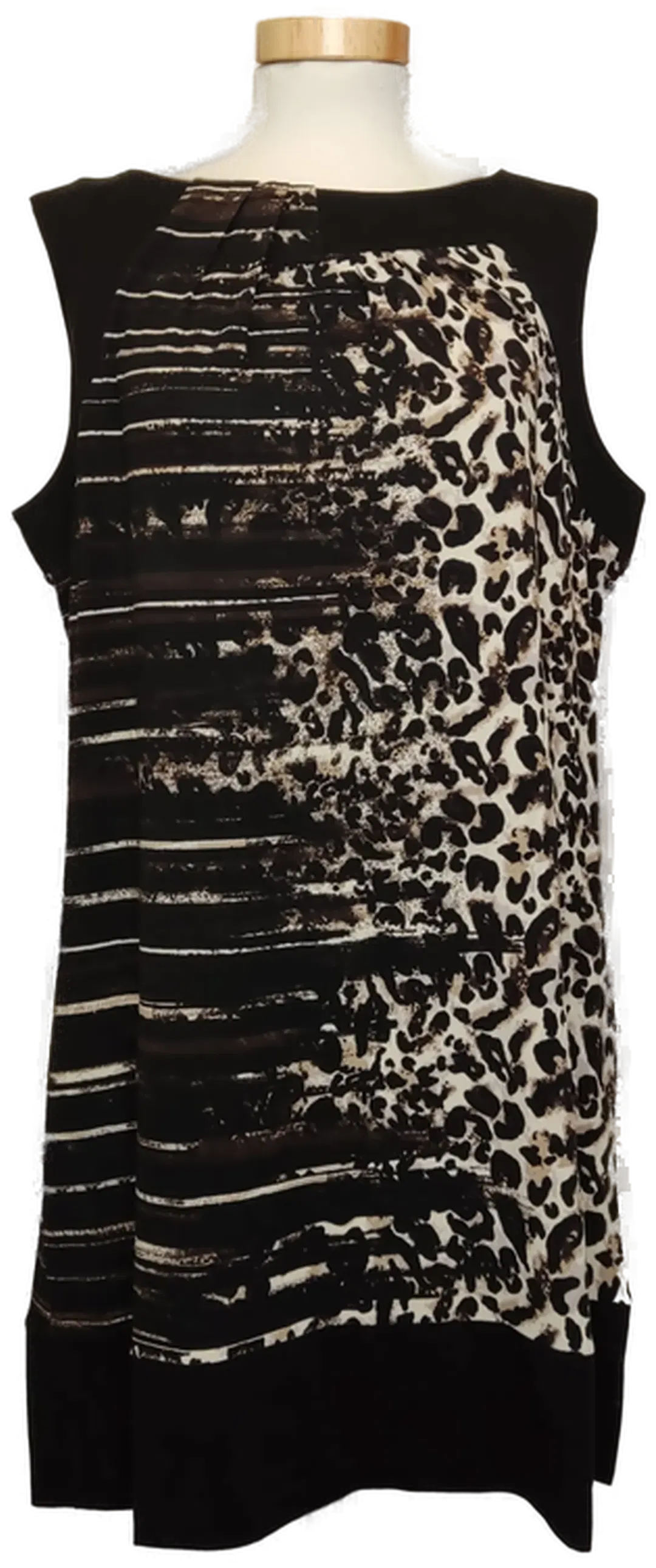 Comma Damen Leo Kleid schwarz/braun Gr. 42 - Bild 1