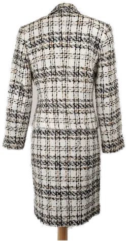 Favori Damen Tweed-Kostüm weiss/braun/schwarz - S/36 - Bild 2