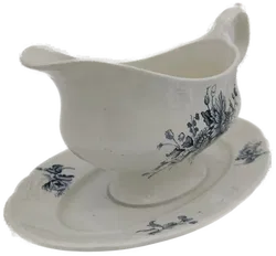 Egersund Sauciere  blau geblümt  - Bild 4