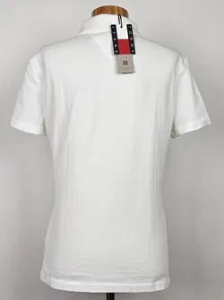 TOMMY JEANS Damen Poloshirt, weiß - Gr. L  - Bild 3